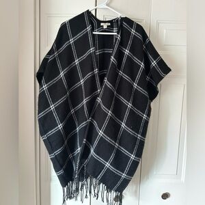 Black and white shawl from the LOFT